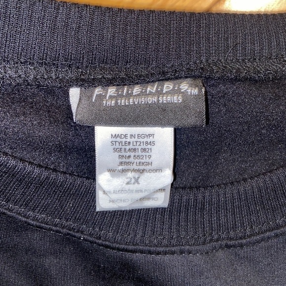FRIENDS The Television Series sweatshirt with unfinished hem, size 2X, NWOT - Picture 3 of 6